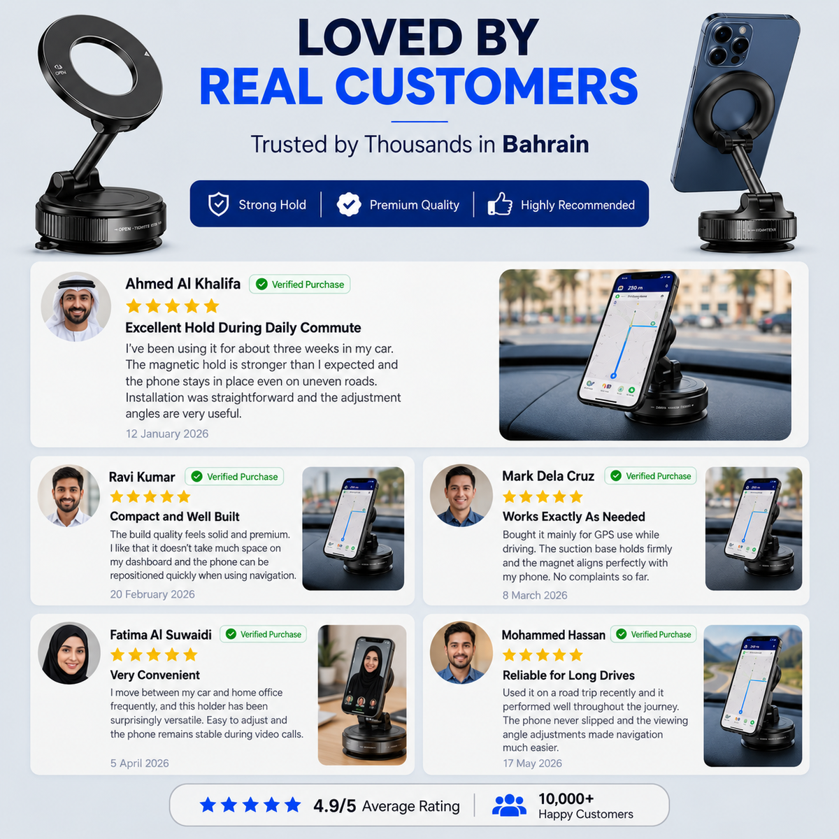360° Strong Magnetic Phone Holder - All Mobiles Supported ✅