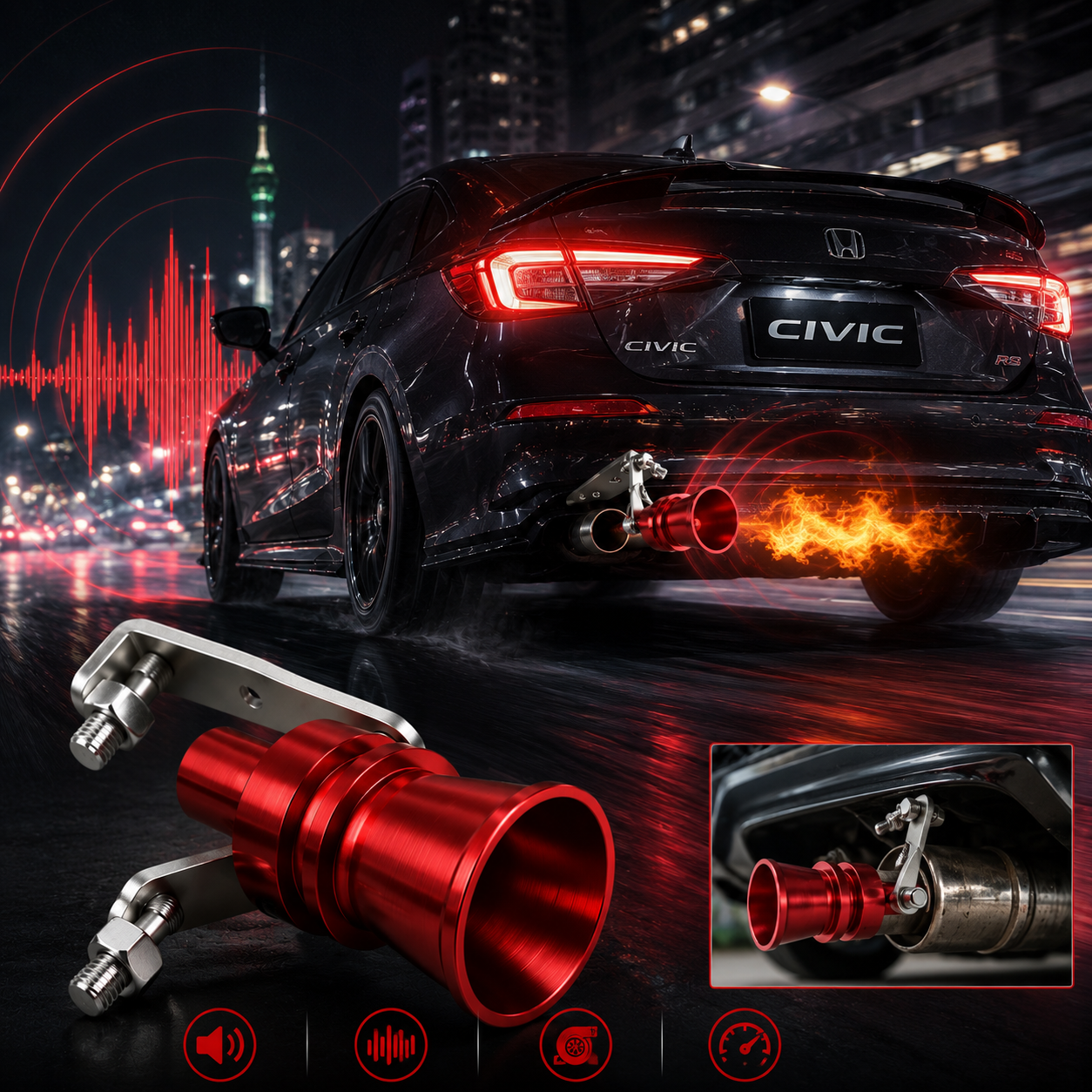 Universal Exhaust Sound Amplifier – Instant Sporty Engine Sound for Any Car 🚗🔊